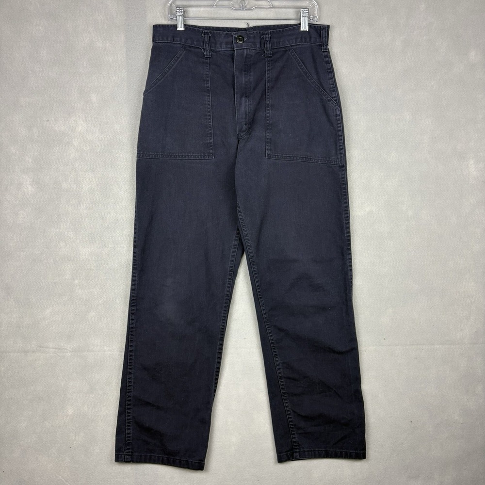 Stan Ray Fatigue Pants Men’s 32x30 Navy Blue Faded Twill Military Made In USA